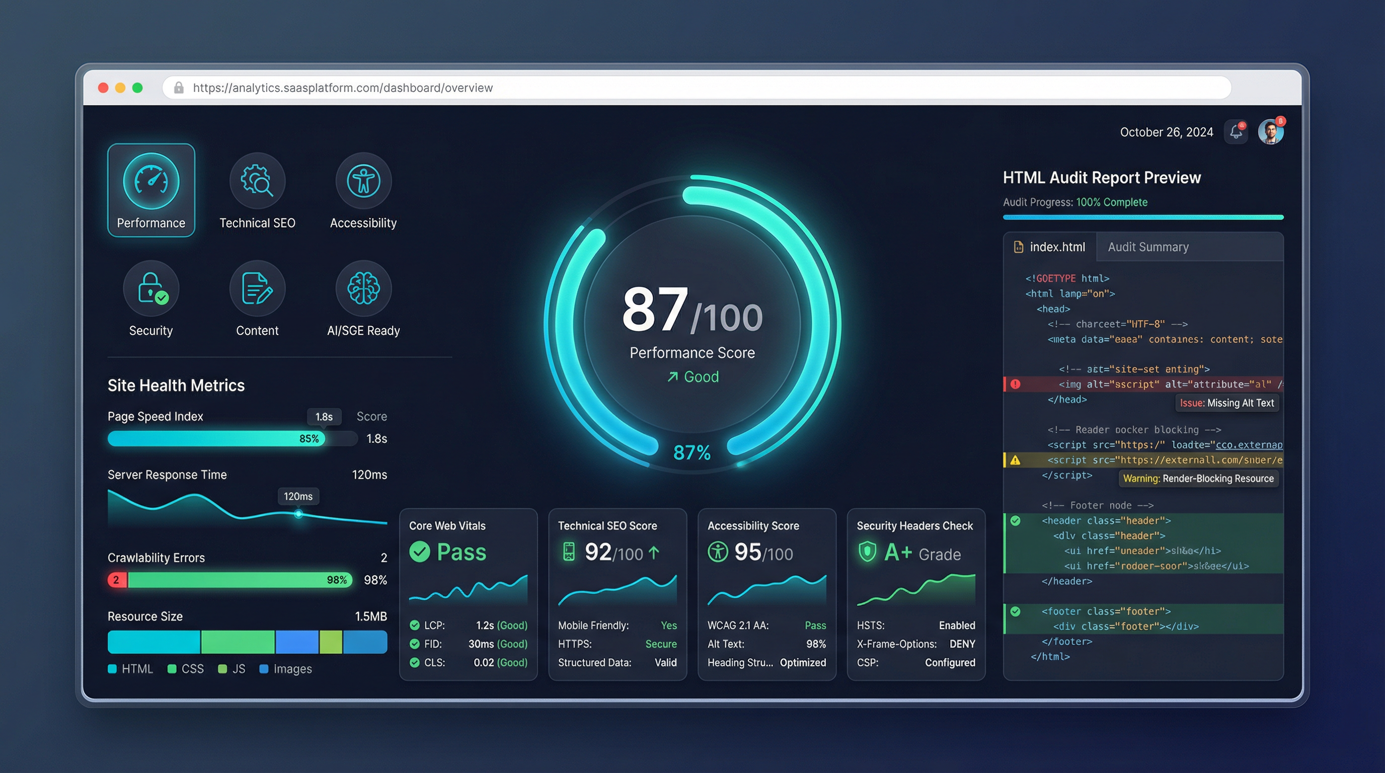 SNX Audit Pro platform dashboard
