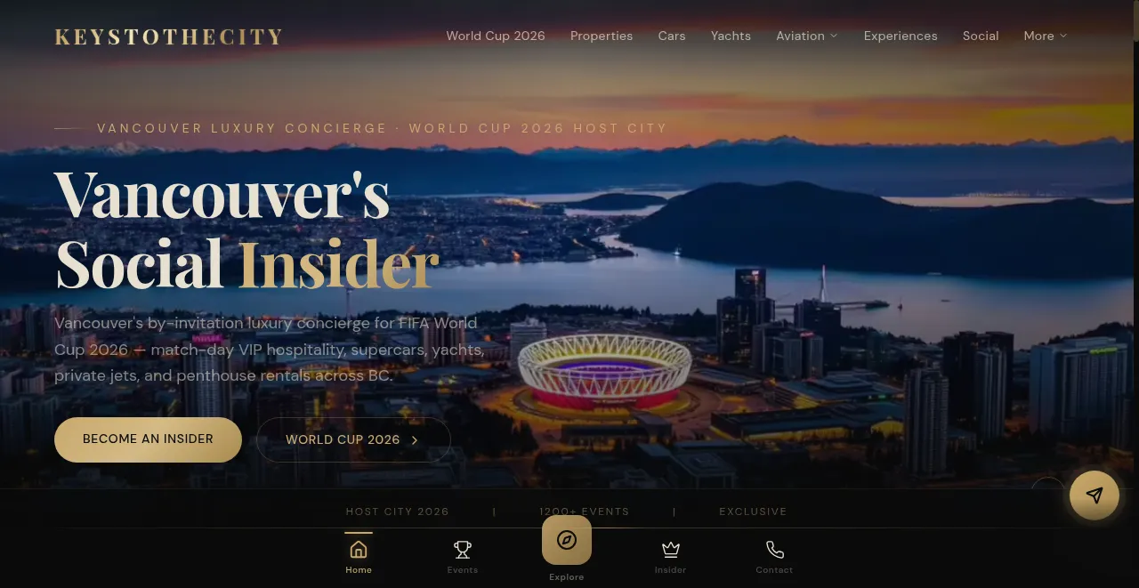 Keys to the City website built by Seonix AI
