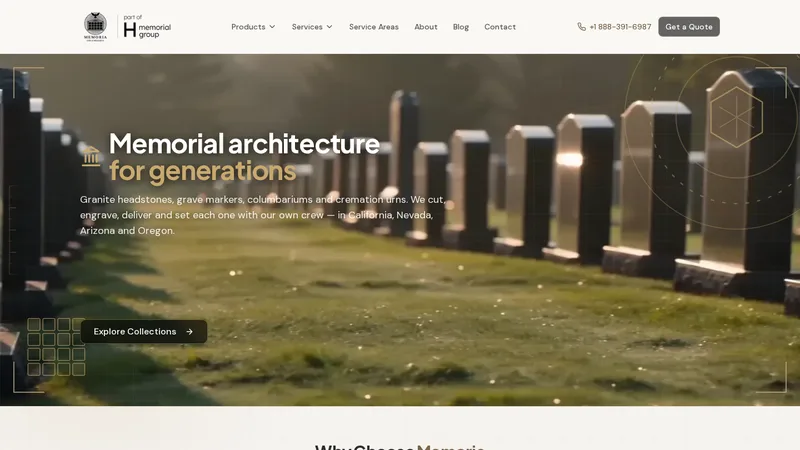 Memoria Columbaria website built by SeonixAI