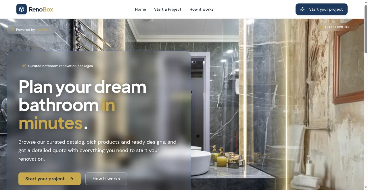 RenoBox website built by Seonix AI